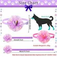 10/20Pcs Princess Pet Bow Tie Collar, Adjustable Cute Bow Neck Accessories For Small Medium Dogs & Cats, Daily Wear Dress Up Decor, Perfect Birthday Valentine Wedding Christmas Party Pet Gift - Multicolor - View 3
