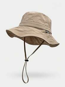 1pc Waterproof Outdoor Sun Hat, Suitable For Men And Women, Wide Brim Foldable Bucket Hat With Adjustable Drawstring, Breathable Quick-Dry Fishing Hunting Hiking Beach Hat, Summer Travel Essential - A - View 12
