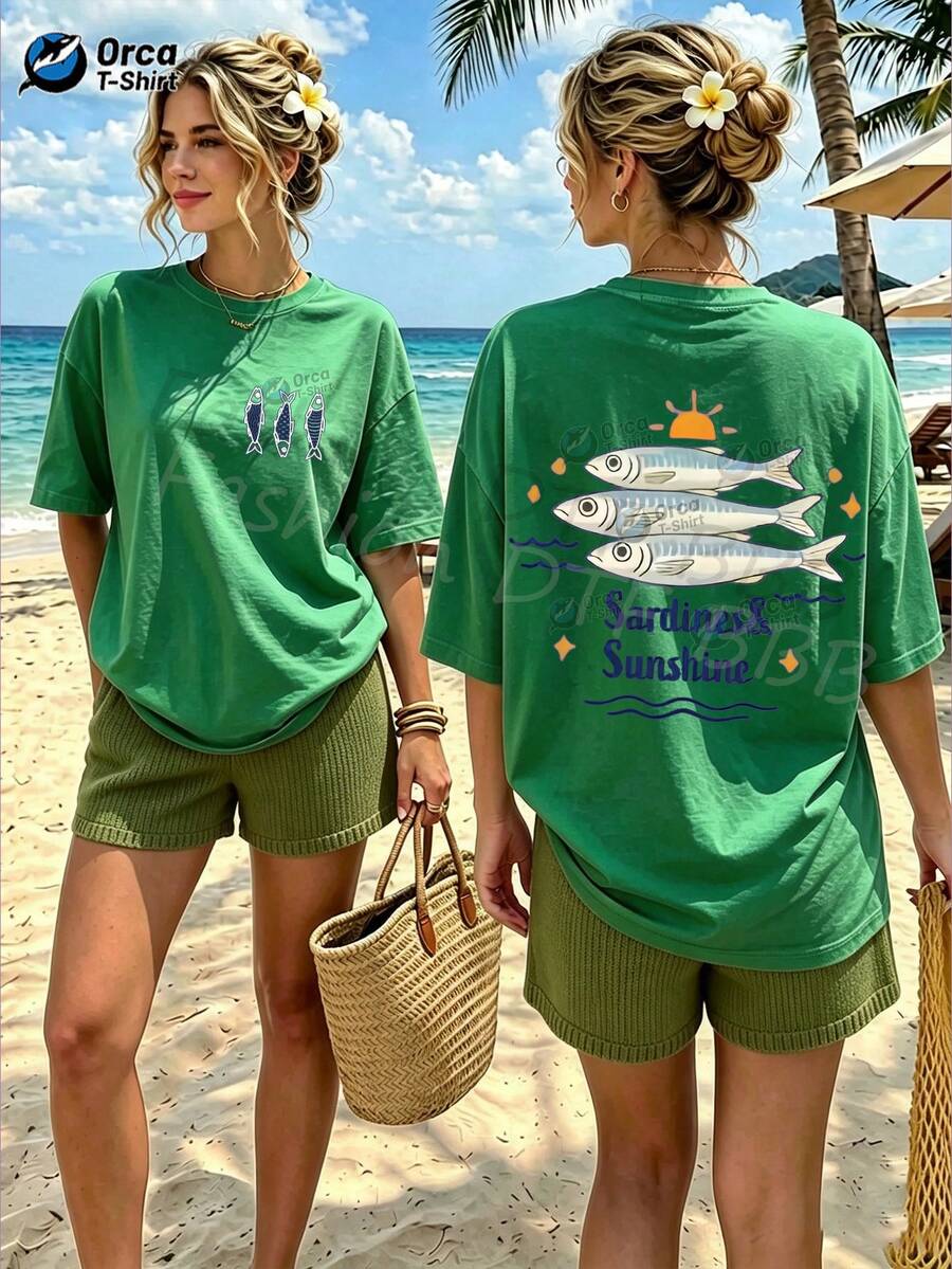 Women T-Shirts - 綠色 - 查看 1