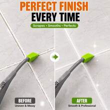 1pc Multi-Angle Sealant Scraper, Plastic Angle Grout Tool, Tile Gap Cleaning Scraper, Bathroom Kitchen Floor Tile Gap Filling Kit, Industrial Grout Gun Accessory, Non-Electric - View 4