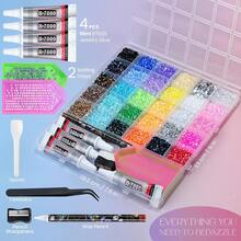 24000 Pcs Jelly Resin Rhinestones,30 Colors Flatback Gems For Bedazzling With Tweezers And Pickup Pen,Multicolor Badazzle Kit With 4Pcs B7000 Jewelry Glue For Jewelry Accessories,Clothing Embellishments,Fabrics,Phone Cases,DIY Crafts Supplies - A - View 6