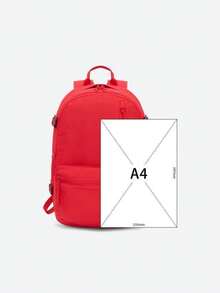 Converse Unisex Chuck Taylor SEASONAL Lightweight Outdoor Backpack UA5797-F97 - Red and White - View 7