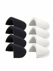 4pcs/8pcs Polyester Shoulder Pads, Unisex Thickened Jacket Clothing Sewing Accessories, Sew-In Shoulder Pads, Suitable For Tailoring And Lining - One Size Fits All - View 1