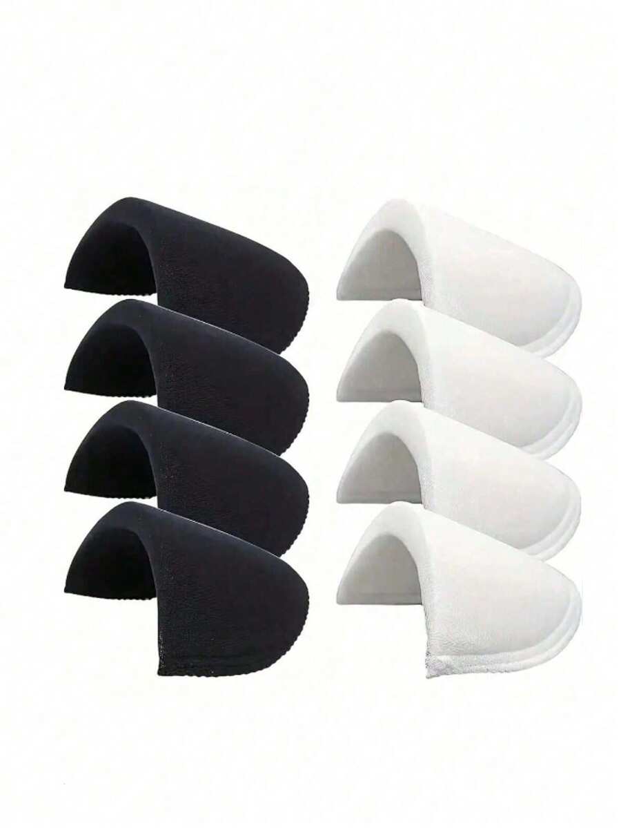 4pcs/8pcs Polyester Shoulder Pads, Unisex Thickened Jacket Clothing Sewing Accessories, Sew-In Shoulder Pads, Suitable For Tailoring And Lining - One Size Fits All - View 1