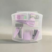 8pcs Mini Office Supplies Set Mini Stationery Set - Includes Mini Stapler, Scissors, Staple Remover, Staples, Tape Dispenser, Back To School, School Supplies - Multi-color - View 10