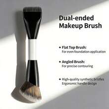 Single Double Head Makeup Brush Set, Multi-Functional Flat Foundation Blush Powder Brush, Portable Beauty Makeup Tools - Makeup Brush Set - View 10