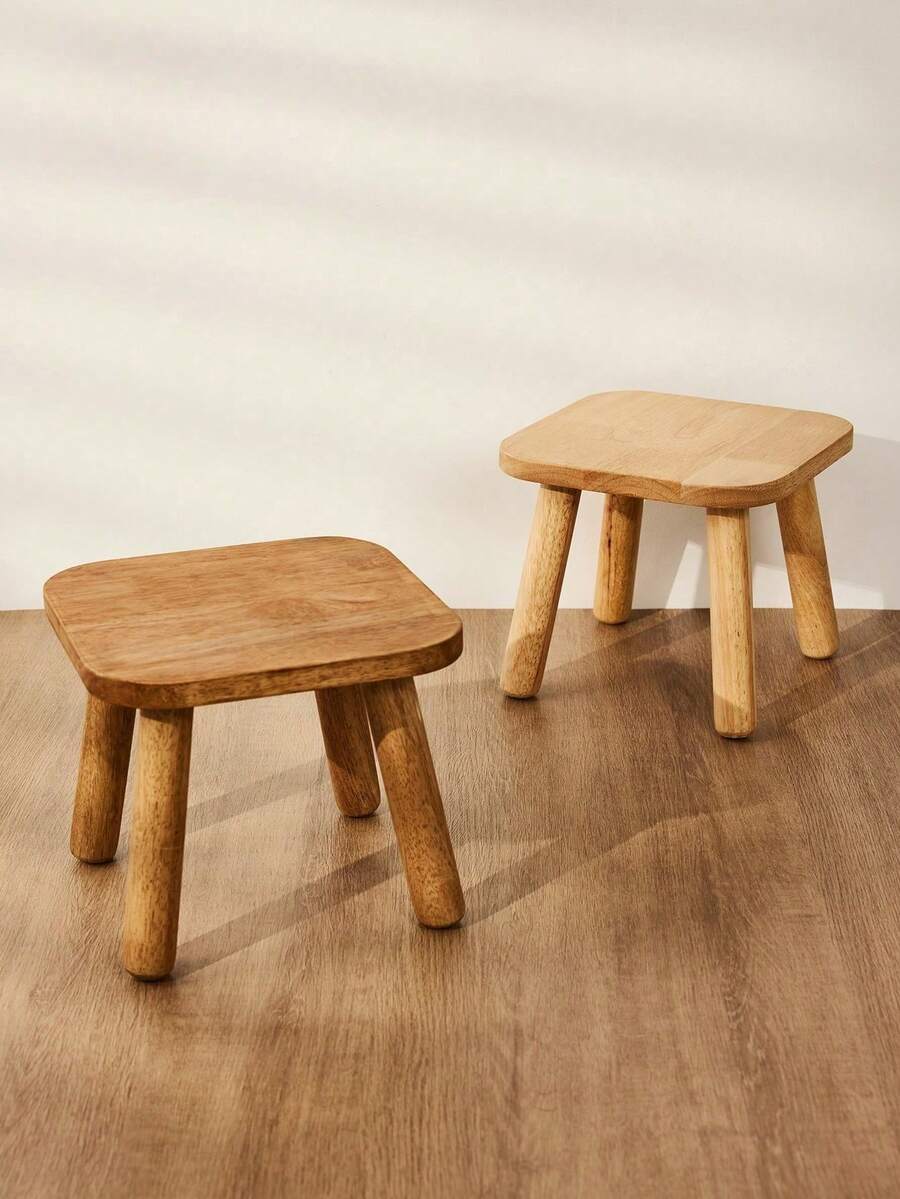 1 pieza Soporte de planta medieval de madera, banco de zapatos, taburete, mesa de plantas de 9.41 pulgadas (24 cm) de altura, para plantas de interior, mesa de acento moderna, elevador de maceta, mesa auxiliar/de extremo pequeña y redonda - Multicolor - Ver 1