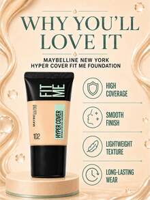 Maybelline 美寶林客製化粉底液完美版 102，試用裝 18ml*2件，輕盈貼合質地，高遮瑕，長效持妝，抗暗沉，黃白調 - 查看 7