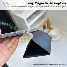 Protective Case Compatible With Ipad 11th Gen Tablet, A16 Protective Case, Smart Tablet Protective Cover With Pen Slot, Tri-Fold Tablet Protective Case, Matte Texture, Anti-Fingerprint Anti-Shock, Full Coverage Anti-Drop, Suitable For Honor Pad X8a Tablet Protective Case, Tab M11 Protective Case, Suitable For Huawei MatePad SE 11-Inch, MatePad Protective Case, Suitable For IPad 11th Gen Tablet Protective Case, A16 Protective Case - Black - View 3