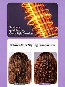 Portable Wireless Hair Straightener Brush, Fast Heating, Constant Temperature Anti-Scald Design, USB Charging, Exquisite And Lightweight, Suitable For Home And Travel, Perfect Gift For Ladies, Professional Styling Tool, One-Time Straight And Wavy Hairstyles, 5000mAh Battery Capacity - Multicolor - View 8