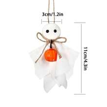 3pcs/6pcs Halloween Scary Hanging Ghost Decorations, Realistic Fabric Pumpkin Ghost Hanging Ornaments, Reusable DIY Haunted House Decor, Suitable For Porch, Door, Yard, Lawn, Trees, Indoor And Outdoor Parties - Multicolor - View 5