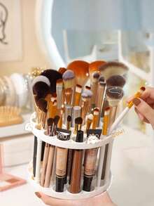 Desktop Cosmetic Storage Rack, Lipstick & Makeup Brush Organizer, Vanity Storage Box, Multi-Function Pen Holder, Back To School Gift - Makeup Brush Storage Rack - View 5