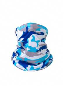 1pc Unisex Camouflage Print Sun Protection Neck Gaiter Face Mask, Breathable Outdoor Fishing Cycling Commuting Multi-Use Face Mask - Multicolor - View 10