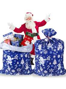 Extra Large Christmas Gift Bag (36" X 56"), Oversized Drawstring Gift Bag With Christmas Theme Design; Suitable For Gift Wrapping, Storage And Home Decor-Perfect Christmas Essential - One Size Fits All - View 5