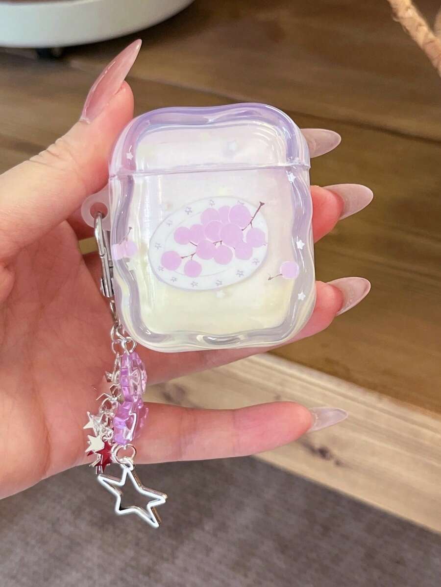 Casing Pelindung Earphone Apple Pods 4 Motif Tie-Dye Anggur, Casing Pelindung Pods Pro 3 Baru, Casing Earphone Generasi ke-3, Versi Peredam Kebisingan Generasi ke-2 dan ke-3, Casing Gaya INS Korea Lucu Generasi ke-3 dan ke-4
