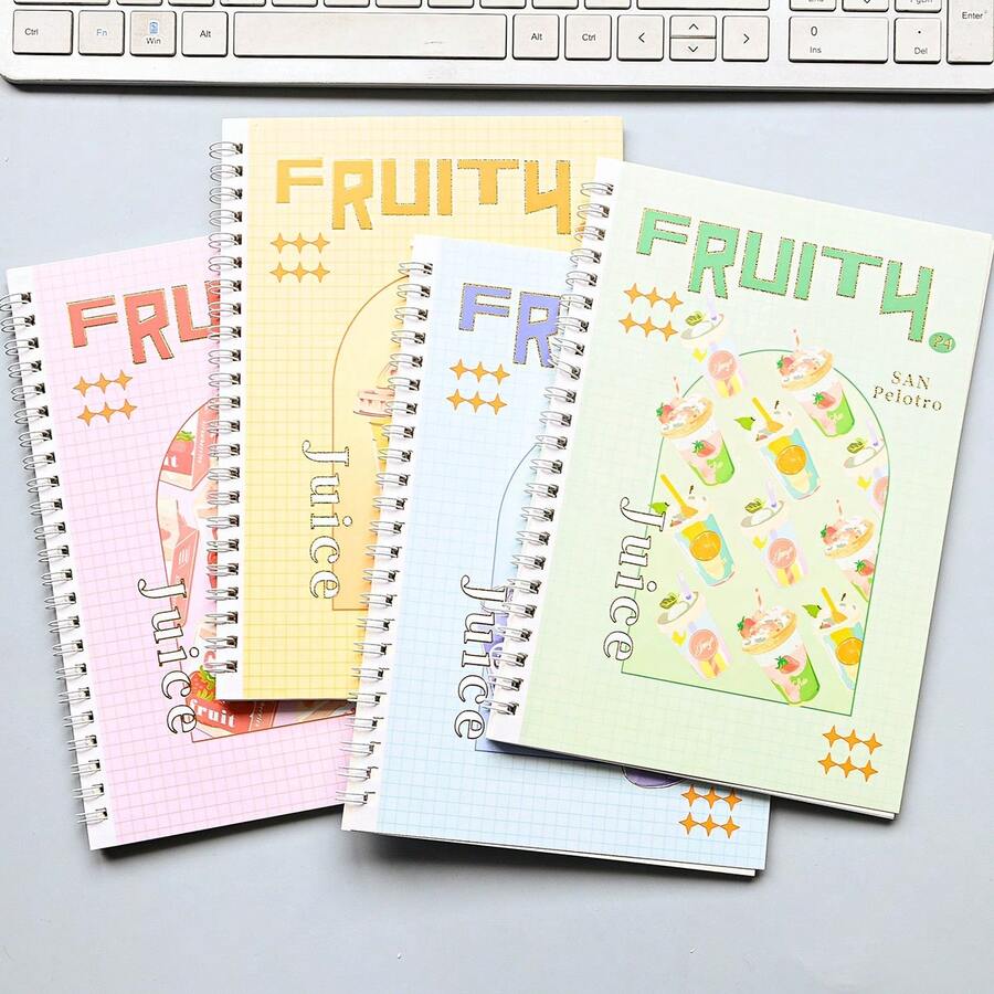 A5 Spiral Notebook 40 Sheets 1pc Lined Inner Pages Notepad Office Supplies Record Notebook Student Learning Textbook Notebook Gold Foil Hardcover Notebook School Back To School Essential Notebook - A5 - View 1