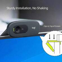 Logitech C270 HD Webcam With Microphone, 720p Autofocus USB Plug And Play External Computer Webcam For PCs, Laptops, And Desktops - View 8