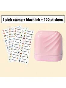 1pc Personalized Name Stamp, Business Use, Custom Clothing Name Stamp, Handwritten Signature Stamp, Personalized Garment Stamp, DIY Custom Cartoon Automatic Ink Name Stamp, Waterproof Clothing Stamp, Back To School, Daycare Labels - one-size - View 28