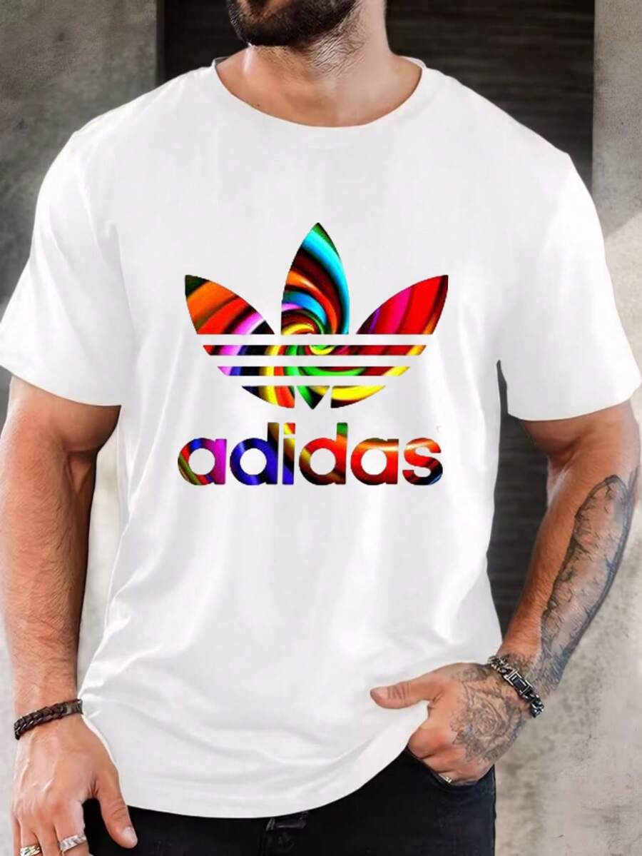 Unisex Oversized Short Sleeve Graphic T-Shirt Awesome Letter Print Casual Daily Top - 白色 - 查看 1