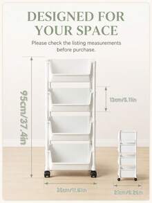 Multi-Layer Rolling Baby Storage Cart, Mobile Floor-Standing Baby Organizer Rack, Diaper And Bottle Storage Shelf, Suitable For Bedroom, Living Room And Nursery, Practical Essential For Newborns - Multicolor - View 7