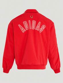Adidas 男款 NYR 3S WV JKT 梭織無帽夾克 KE4059 - 紅色 - 查看 4