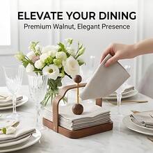 L LEESEPH Dining Table Napkin Holder, 5x5 Inch Wooden Napkin Holder, Suitable For Napkins, Cocktail Napkins, Suitable For Kitchen, Restaurant, Bar, Office, Party, Home Decor, Hotel, Cafe - Multicolor - View 6