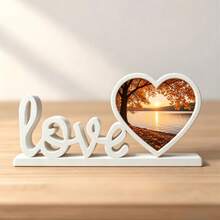 1pc Heart 3D Photo Frame, Creative Desktop Display Stand, Couple Keepsake Picture Frame, Decorative Tabletop Photo Frame Ornament, Minimalist Personalized Desk Decor, Valentine's Day Gift, Anniversary Gift, Wedding GiDay Gift, Holiday Gift - Multicolor - View 4