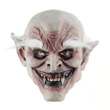 1pc Scary Vampire Fangs Demon Full Face Mask, Halloween Costume Party, Cosplay Prop, Halloween Dress-Up Accessory - Multicolor - View 3