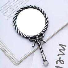 Cermin Rias Genggam Ukir Antik Bentuk Permen Lolipop, Cermin Kecil Portabel Gaya Eropa Definisi Tinggi dengan Hiasan Pita Kreatif - 1PC - View 8