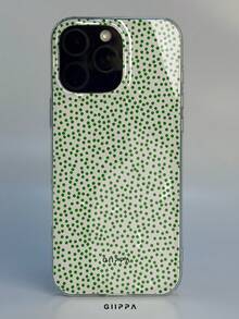 GIIPPA 1 Stück Handyhülle mit weißem Hintergrund und grünem dichtem Polka-Dot-Muster, kompatibel mit Handy 17 Pro Max, Handy 16 Pro Max, 15 Pro Max, 14 Pro Max, koreanischer Stil, hochwertige modische und lustige Handyhülle, kompatibel mit 11/12/13/14/15/16 Pro Max Plus, elegantes Design, geeignet für Männer und Frauen, perfektes Geschenk für die Freundin zu Weihnachten, Valentinstag, Ostern, Hochzeitssaison und Geburtstag! - Grün - Übersicht 5