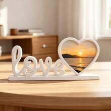 1pc Heart 3D Photo Frame, Creative Desktop Display Stand, Couple Keepsake Picture Frame, Decorative Tabletop Photo Frame Ornament, Minimalist Personalized Desk Decor, Valentine's Day Gift, Anniversary Gift, Wedding GiDay Gift, Holiday Gift - Multicolor - View 7