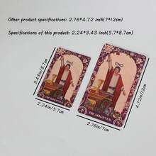 Mini Purple Star Disk Gold Foil Tarot Cards, Premium Metallic Texture Effect, Elegant Tarot Suitable For Beginners And Professional Readers, 3.43*2.24inch Pocket Portable Size - View 4