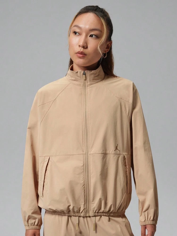 Jordan Women's AS W J SPT DF TUNNEL JKT 2.0 Woven Hoodless Jacket HQ8896-244 - Brown - View 1