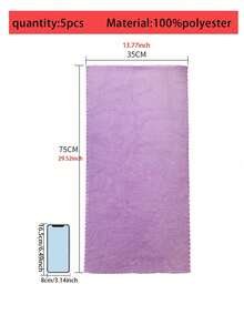 1pc/5pcs/8pcs Quick-Dry (Lightweight) Small Towels, High Absorbency Hand Towel Set, Lightweight Super Soft Fiber Material, Bathroom Hand Towels, Solid Colors, Soft & Comfortable, Multipurpose For Bathroom & Kitchen (34*75cm/13.8*29.5Inch, Assorted Colors) - Multicolor - View 20