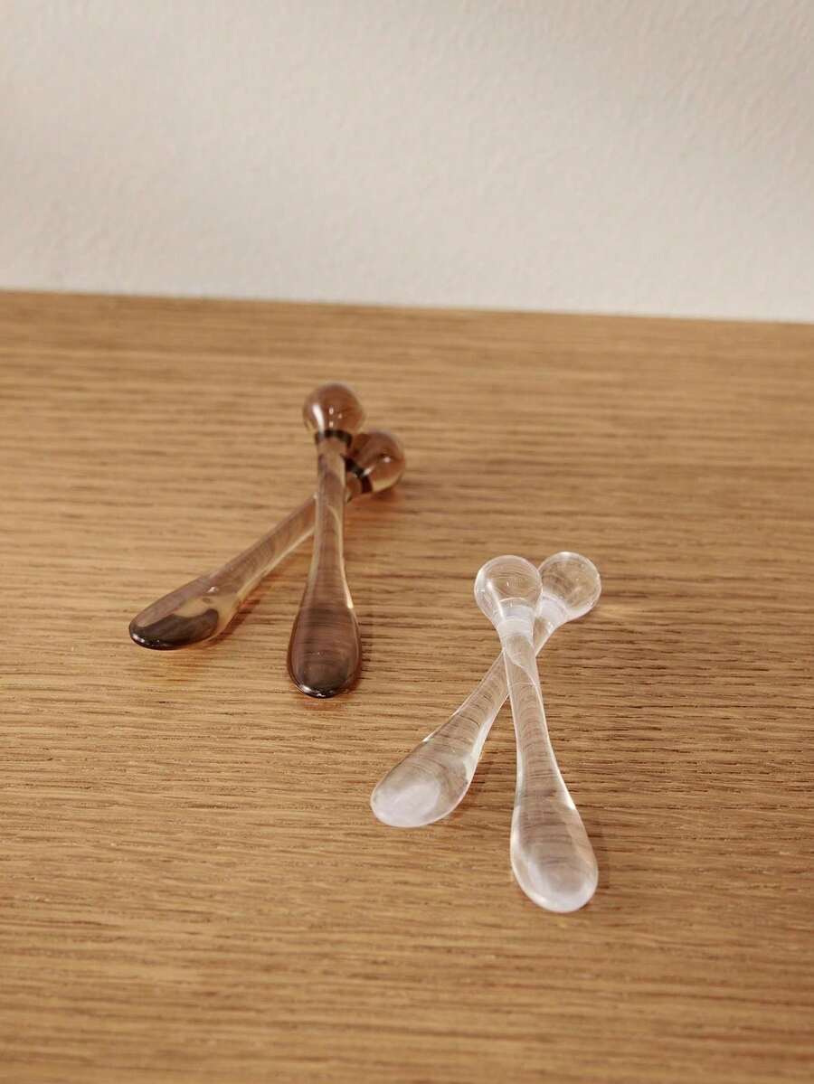 3 件装化妆刮刀、面霜面膜搅拌勺 DIY 美容工具吸收滚轮化妆品配件 - 彩色 - 查看 1