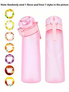 650ML Multi-Color Matte Large Capacity Outdoor Sports Water Bottle, Includes 1 Free Flavor Capsule (Random Flavor), Sugar-Free Zero Calorie, Suitable For Hiking, Running, Cycling And Other Outdoor Activities, Great Birthday Gift - 0.5L-1L - View 17