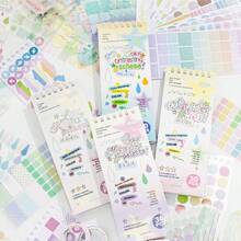 JotBox Colorist's Notebook Sticker Book, Light Vintage Style, Polka Dot, Highlight Marker, Star, Basic Scrapbook Material Stickers - Colorist's Notes - View 7
