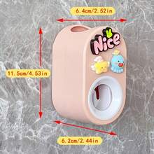 1pc Toothpaste Squeezer, Space-Saving Toothpaste Dispenser, Toothbrush Holder, Wall-Mounted No-Drill, Detachable Easy Installation, Easy To Clean - A - View 4