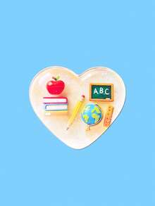 2D flache herzförmige Lehrmittel-Token, ohne passende Ermutigungskarten. Inspirierende Dankeschön-Geschenke zum Abschluss und Schulanfang. Geeignet für Klassenzimmer und Heimdekoration. - Verschiedenfarbig - Übersicht 3