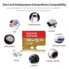 Tarjeta SD SANDISK, Tarjeta de Memoria U3 4K V30 A2 Para Drones/Cámara de Acción/Tabletas - Ver 4