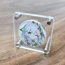Anime Character Badge Acrylic Display Stand, Suitable For 58mm Badges, Multiple Styles To Choose From, Highly Transparent, Dustproof And Thickened, Can Be Used For Anime Merchandise And Series Badge Display Bricks - Black and White - View 6