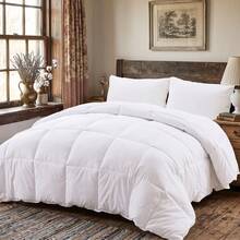 YUNDO Comforter Duvet Insert - Quilted Comforters Twin/Full/Queen/King Size, All Season Duvet, GentleSoft Down Alternative Bedding Blanket, With 8 Tabs, Gifts For Women/Men,Machine Washable,, All-Season - White - View 14