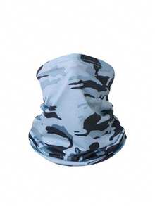 1pc Unisex Camouflage Print Sun Protection Neck Gaiter Face Mask, Breathable Outdoor Fishing Cycling Commuting Multi-Use Face Mask - Multicolor - View 9