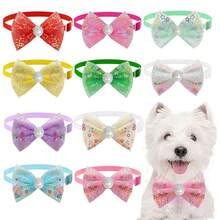 10/20Pcs Princess Pet Bow Tie Collar, Adjustable Cute Bow Neck Accessories For Small Medium Dogs & Cats, Daily Wear Dress Up Decor, Perfect Birthday Valentine Wedding Christmas Party Pet Gift - Multicolor - View 17