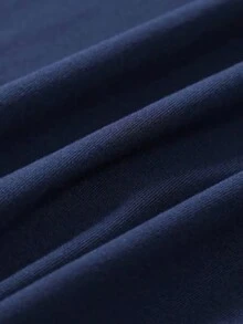 Women's Blouse Brazil Summer Cotton Basic Versatile Minimalist Comfortable - Azul Marino - Ver 3