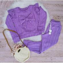 GIRL BLOGGER BOW SET, PRINCESS, MID-SEASON AUTUMN / WINTER, CASUAL, PARTY - 紫丁香色 - 查看 1