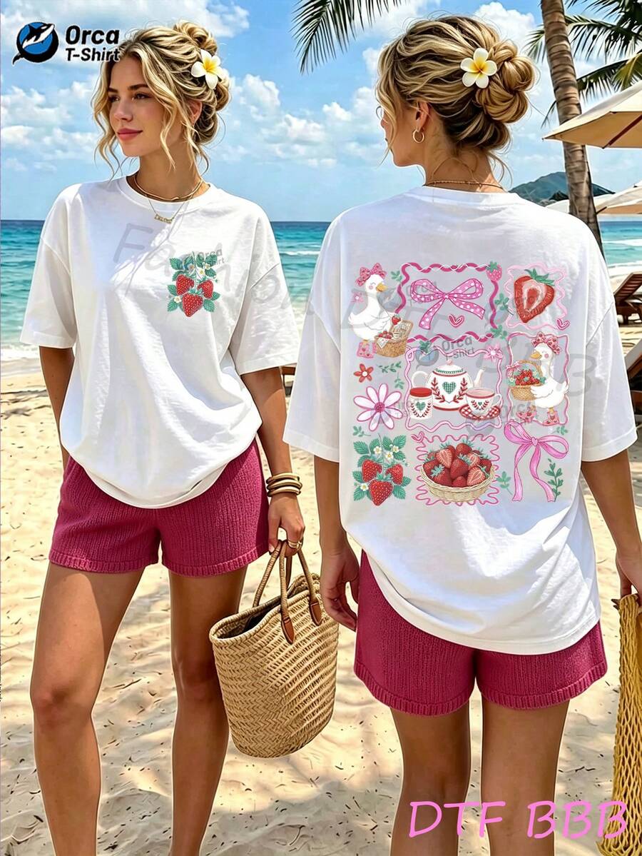 Women T-Shirts - 白色 - 查看 1