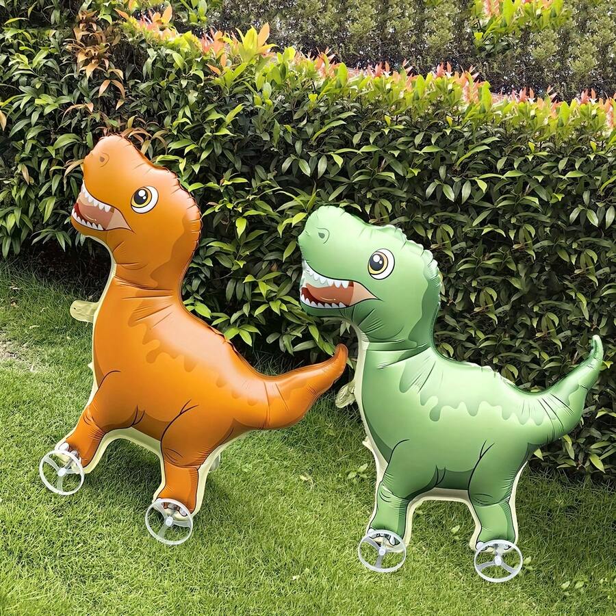 3D Walking Dinosaur With Wheels, Decorative Balloon, Holiday Gift, Suitable For Holiday Event Venue Decoration And Home/Office Display - Multicolor - View 1