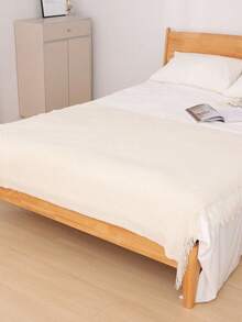 Madebyblanc 1pc Solid Color Knitted Blanket, Nordic Style Acrylic Rectangular Office Nap Sofa Blanket, Knitted Throw Blanket, Shawl,Cover, Bedspread, Bed Tail Blanket - Beige - View 6