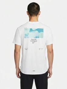 Nike Men's AS M NK DF UV HYVRS NIRT SS Short Sleeve Knit Collarless T-Shirt TIV6611-100 - White - View 2